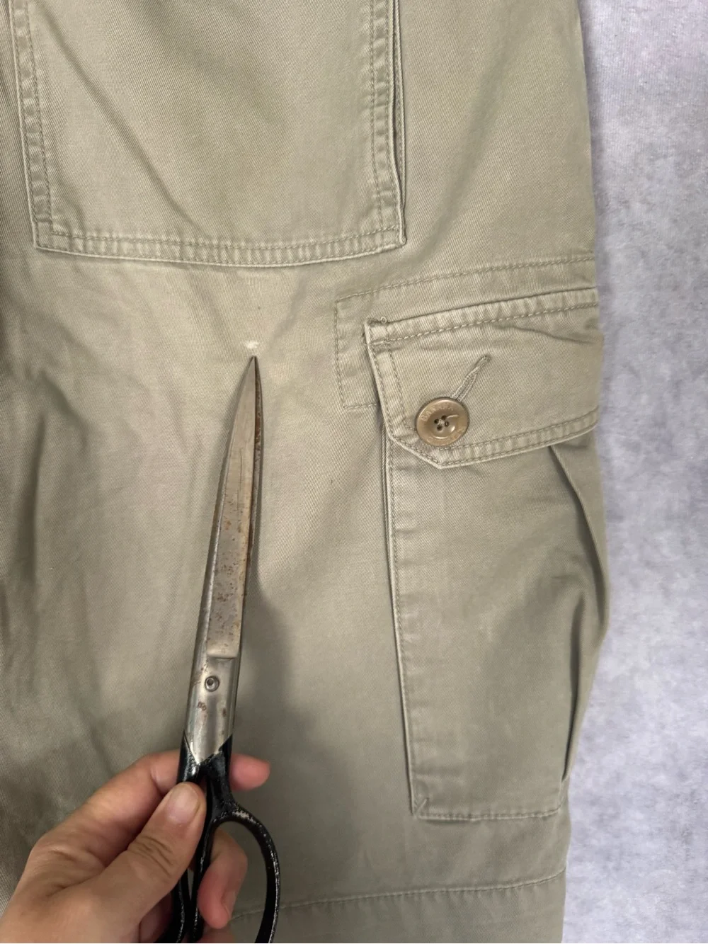 Banana Republic Cargo Shorts Mens 36 x 10in Brown  Flat Front High Rise Cotton